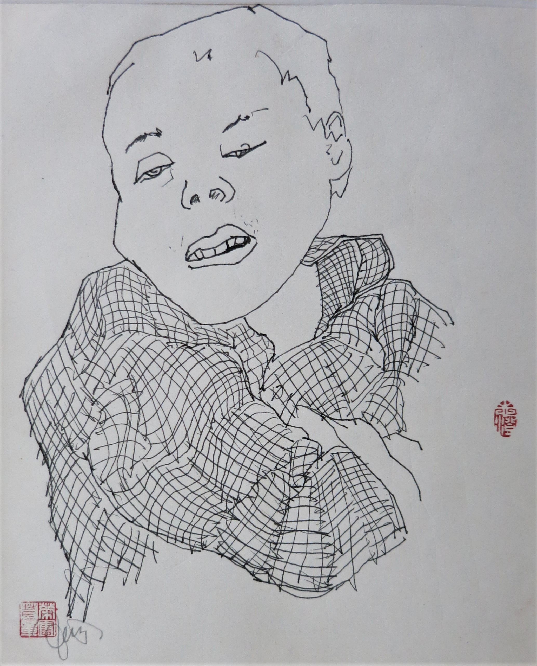 drawing with fountain pen by friedrich zettl